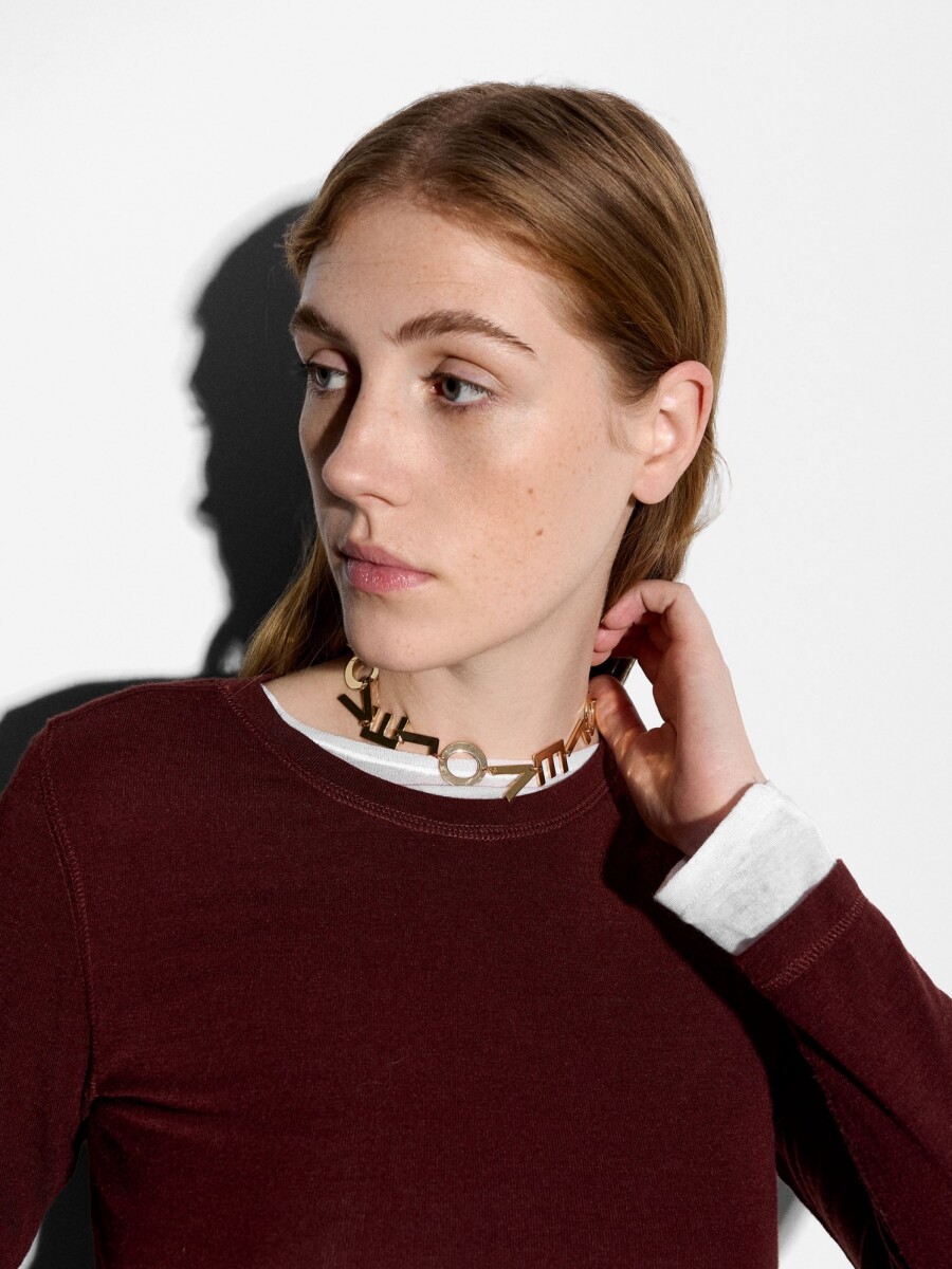 Collar Corto Love dorado