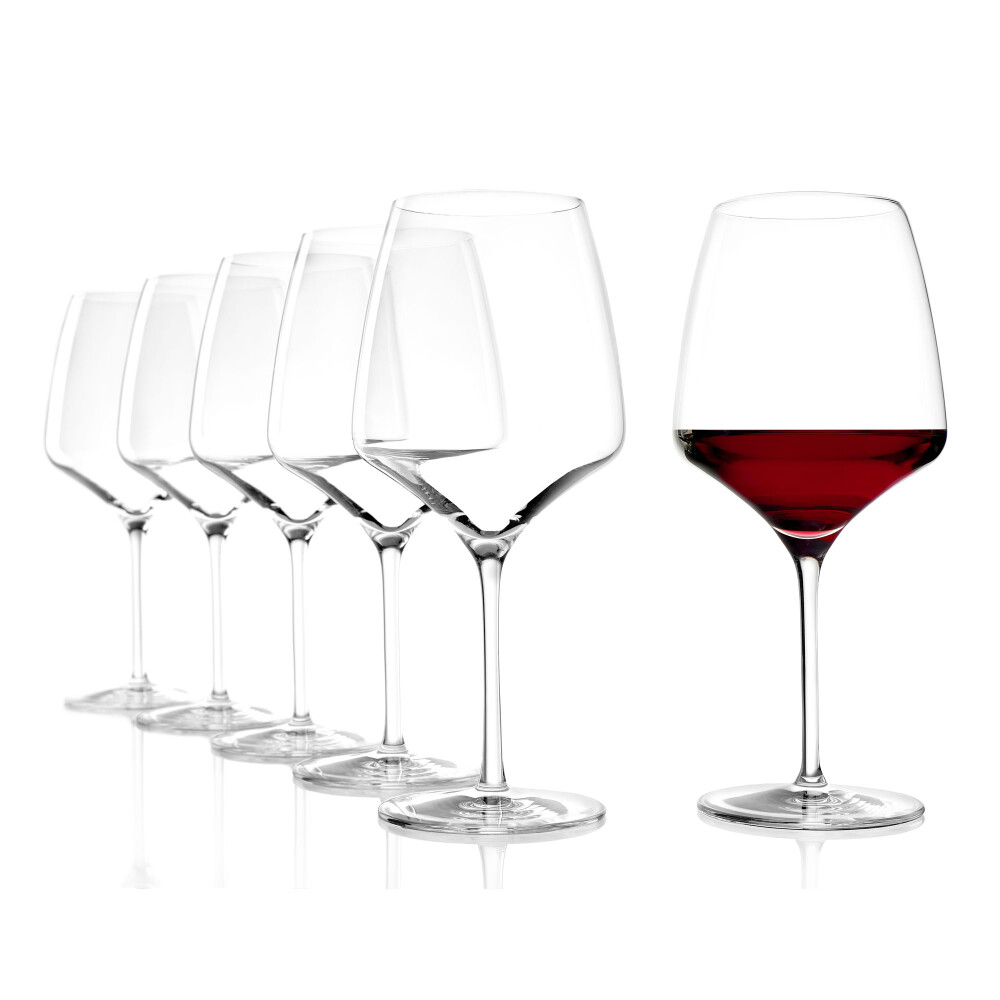 SET 6 COPAS CRISTAL TRANSPARENTE BURGUNDY 695 ML