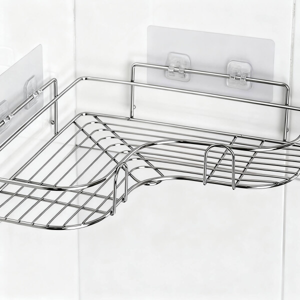 Estante Organizador Esquinero Set x2 Accesorio Baño Ducha Adhesivo Imback Color Plateado Estante Organizador Esquinero Set x2 Accesorio Baño Ducha Adhesivo Imback Color Plateado