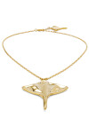 COLGANTE DE CADENA CORTA ALEACIÓN DE METALES BAÑADO EN ORO 18K CON MANTARRAYA Colgante