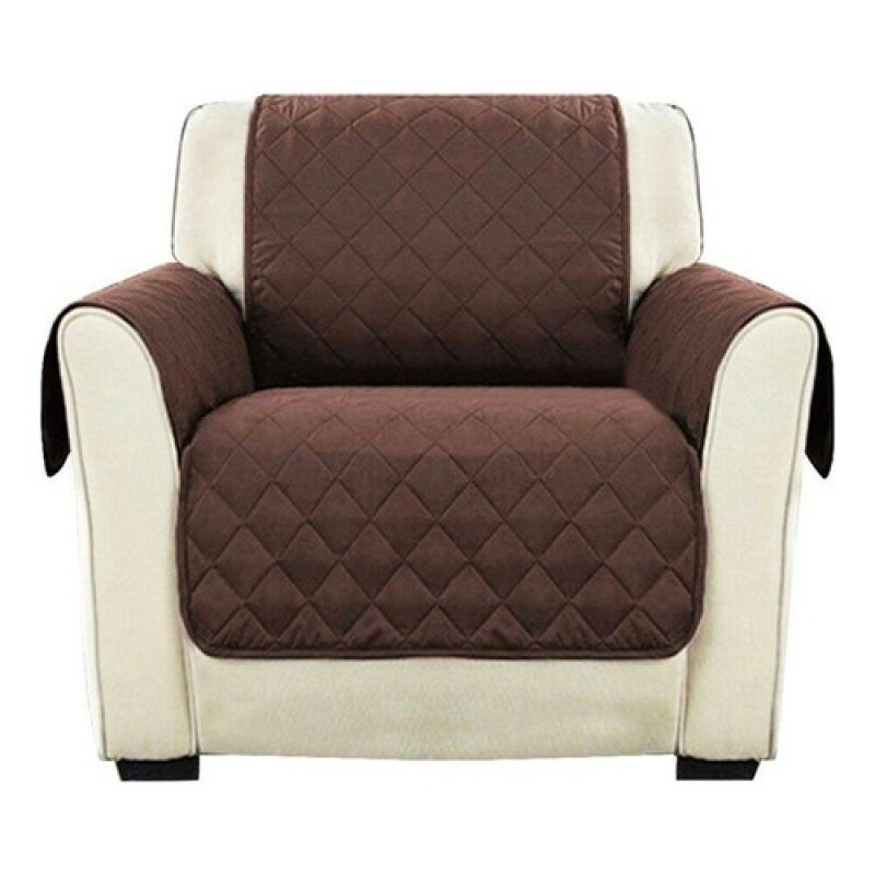 Cubre sofá 1 cuerpo reversible Marrón