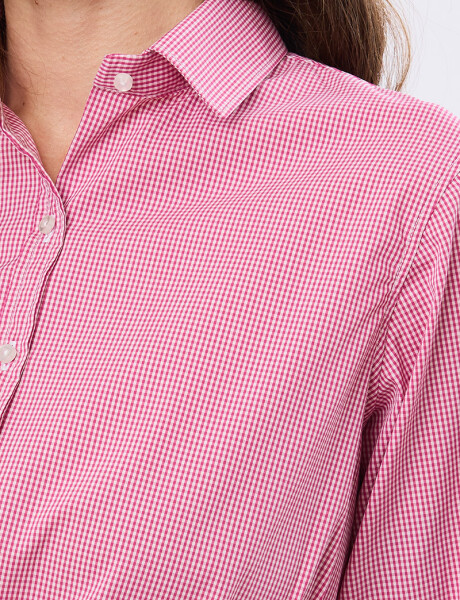 CAMISA CUADROS CON FRUNCES Rojo