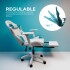 Silla Gamer Reclinable Reforzada Apoyapies Comoda Premium Ax Variante Color Celeste