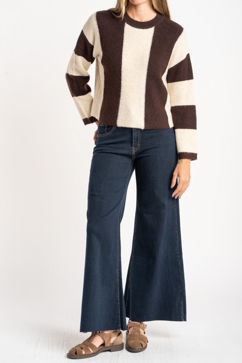 Sweater Rayado Chocolate