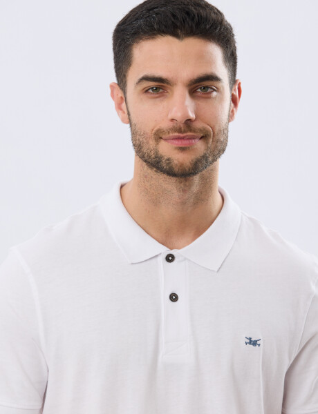 REMERA POLO LISA JERSEY Blanco