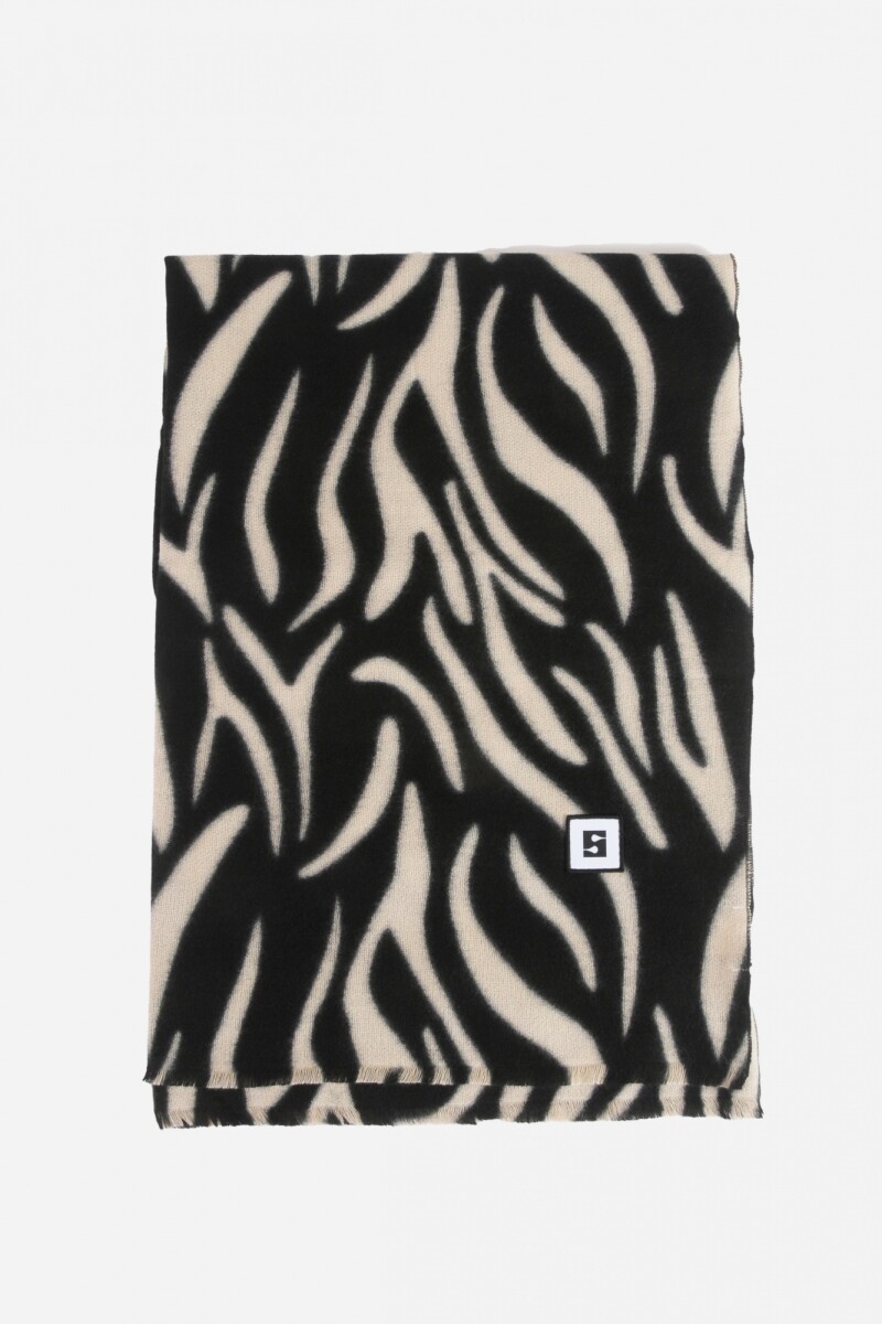 Bufanda cebra negro