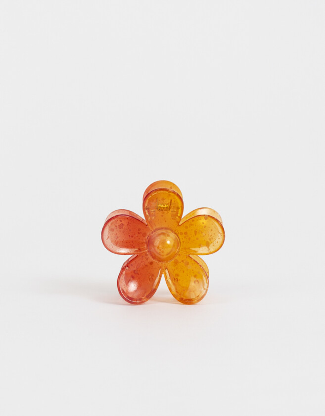 Broche Con flores Broche Flor Esmaltada - Coral Medio