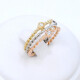 Anillo En Oro 18K De 3 Tonos Con Brillantes Anillo En Oro 18K De 3 Tonos Con Brillantes