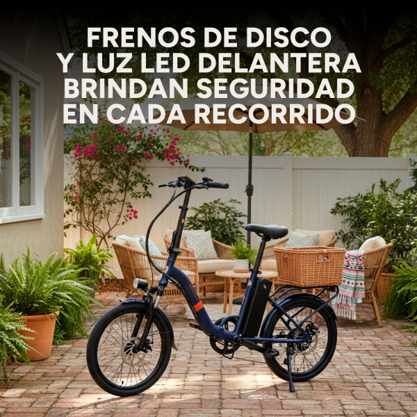 Bicicleta electrica GoGreen Soul Aluminio 250w 8Ah 25km/h Color Negro