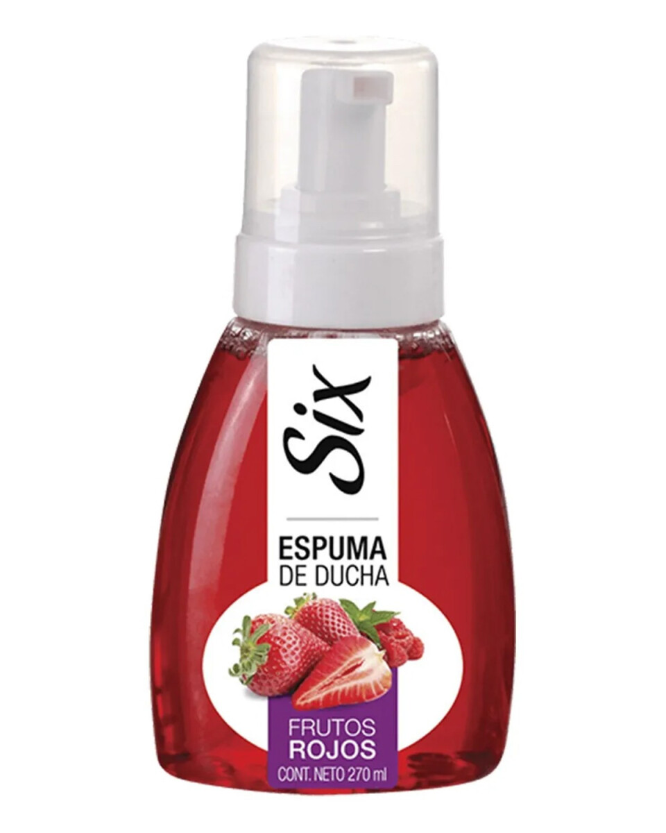 JABON ESPUMA DE DUCHA SIX 270 ML FRUTOS ROJOS 