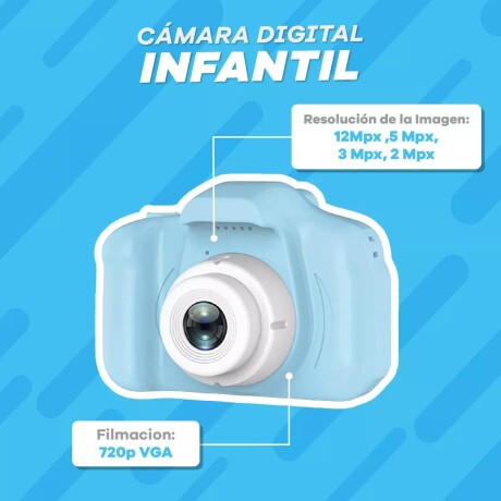 Cámara de fotos infantil 2.0 rosado V01