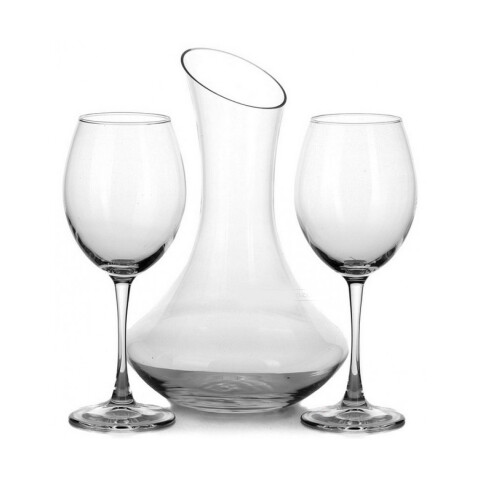 SET DECANTER 1700CC + 2 COPAS VINO 550CC ENOTECA SET DECANTER 1700CC + 2 COPAS VINO 550CC ENOTECA