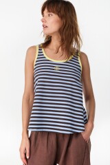 Musculosa Remy Chocolate/Celeste