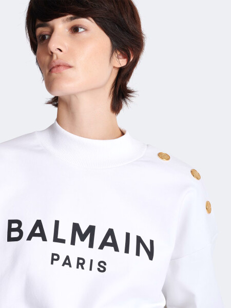 BALMAIN - SWEATSHIRT ESTAMPADO PARIS Negro