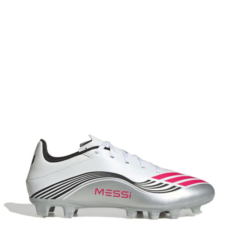 Championes Unisex Adidas Futbol 11 F50 Messi Club FG Blanco - Rojo - Negro - Plateado