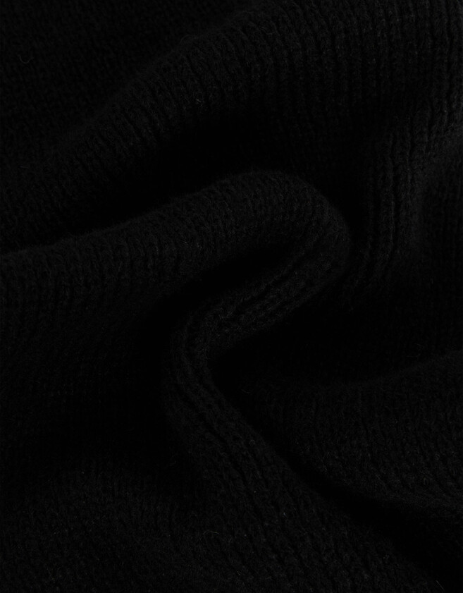 Bufandas Clasico Bufanda De Lana - Negro