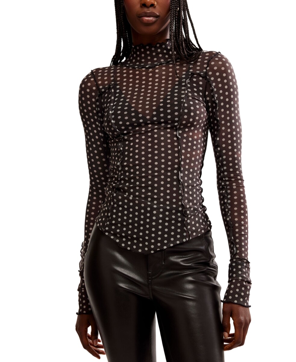 CHARLIE PRINTED MESH TOP 
