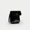Mini Bag Liana En Cuero Charol Negro