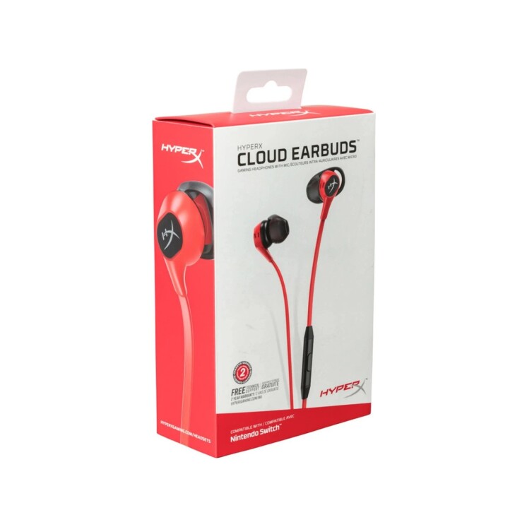 Auriculares In-Ear HyperX Cloud Earbuds con Micrófono para Nintendo Switch y Celular Auriculares In-Ear HyperX Cloud Earbuds con Micrófono para Nintendo Switch y Celular