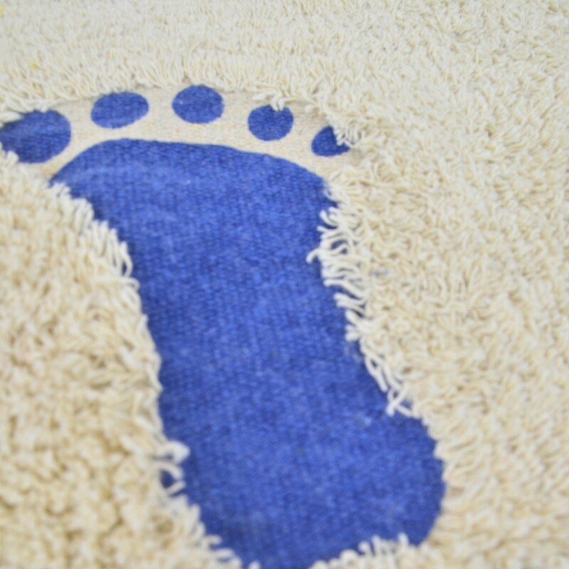 Alfombra 40x60cm AZUL Y BLANCO