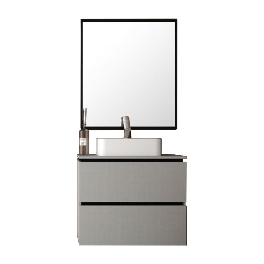 CONJUNTO MUEBLE DE BAÑO MODELO URBAN / MUEBLE AÉREO + ESPEJO + BACHA / 80 CM Conjunto Mueble De Baño Modelo Urban / Mueble Aéreo + Espejo + Bacha / 80 Cm