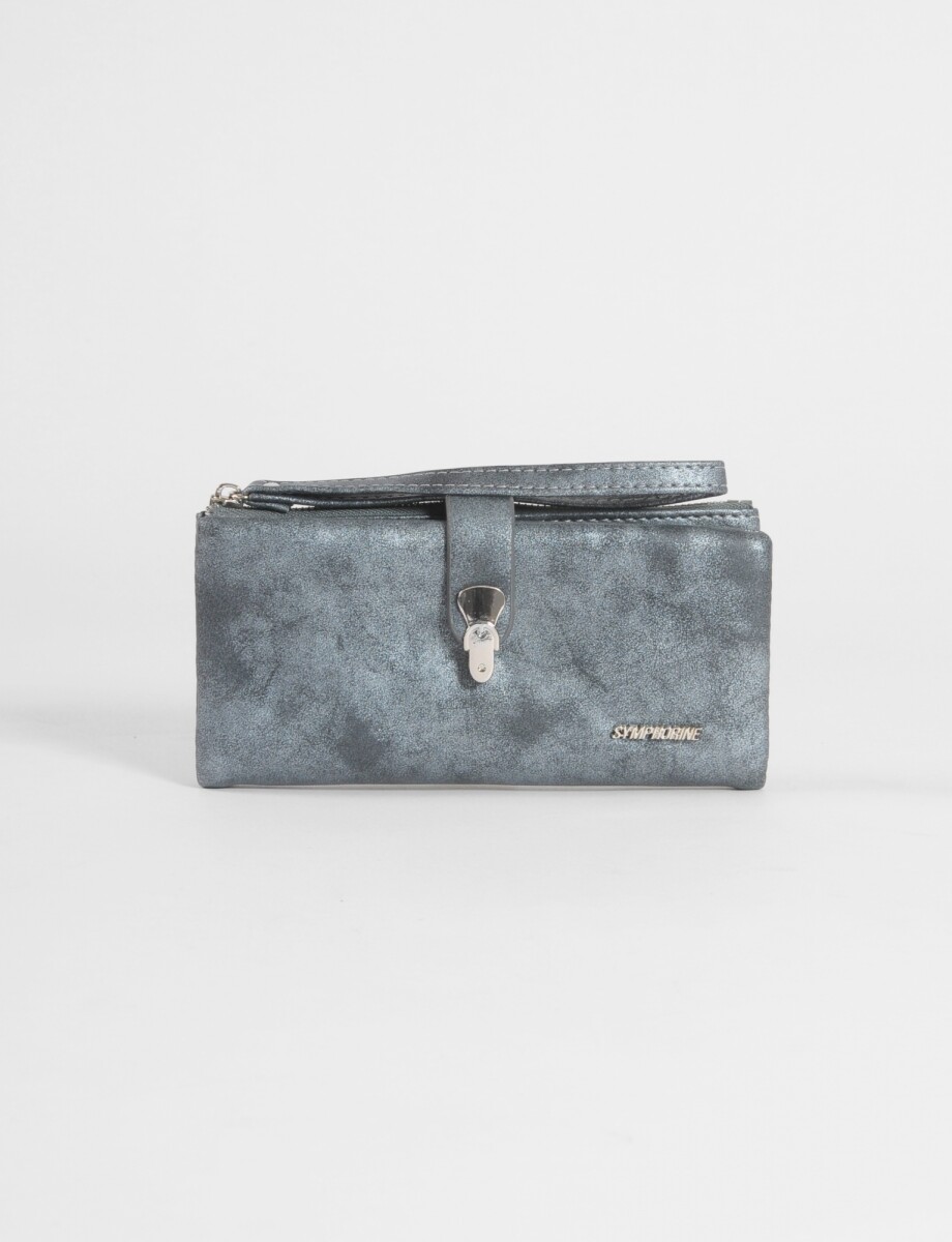 Billetera hook con strap - azul 