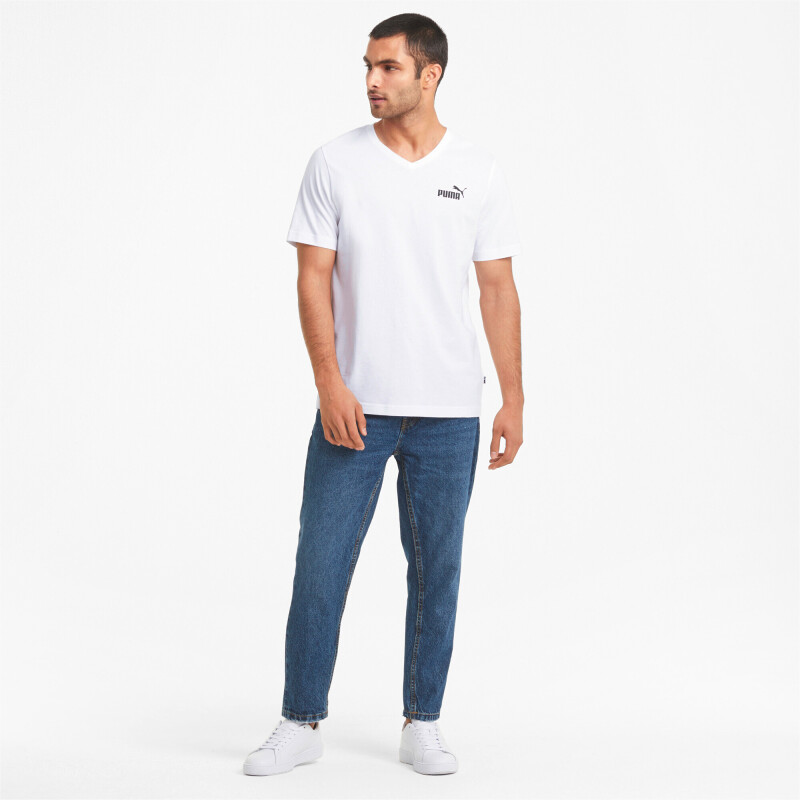 Remera Essentials V Neck Tee de Hombre Blanco