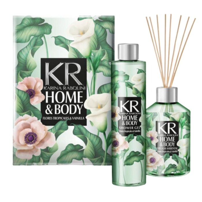 K RAB DIFUSOR+GEL DUCHA BOUQUETE FLORES única
