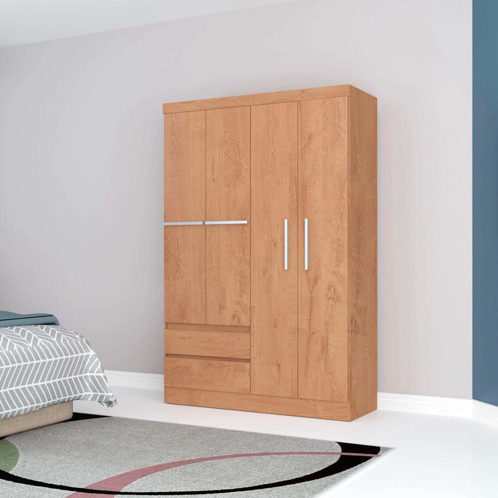 PLACARD ROPERO 4 PUERTAS MDP MARRON 0400R VIENA