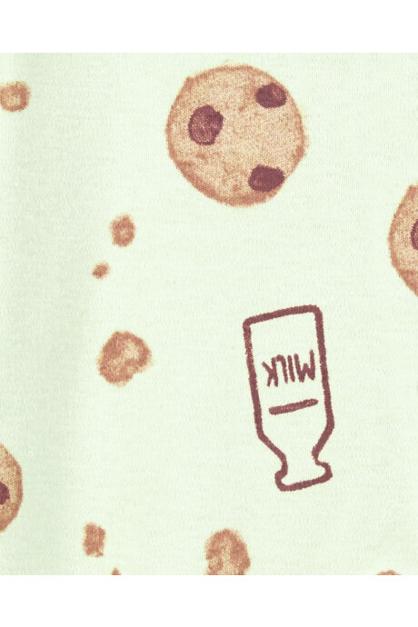 Pijama una pieza de algodón, con pie, diseño galletas Pijama una pieza de algodón, con pie, diseño galletas