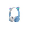 AURICULARES INALÁMBRICOS CUTE CAT EARS Celeste
