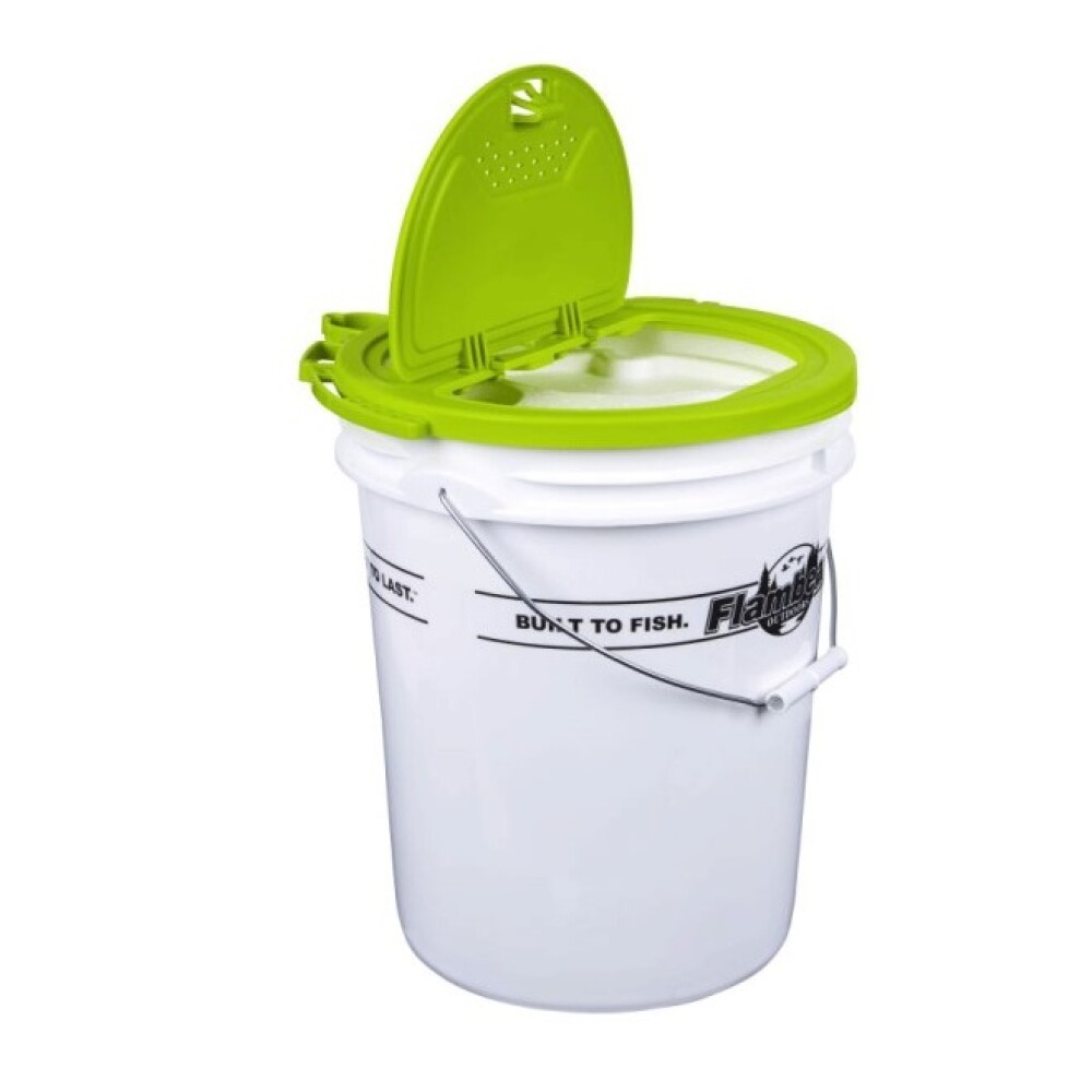 BALDE DE PESCA 5 GALONES CON POSA CAÑA FLAMBEAU 6064BC BALDE DE PESCA 5 GALONES CON POSA CAÑA FLAMBEAU