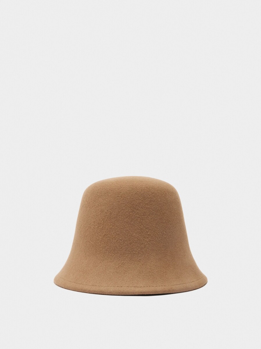 Sombrero Bucket 100% Lana - canela 