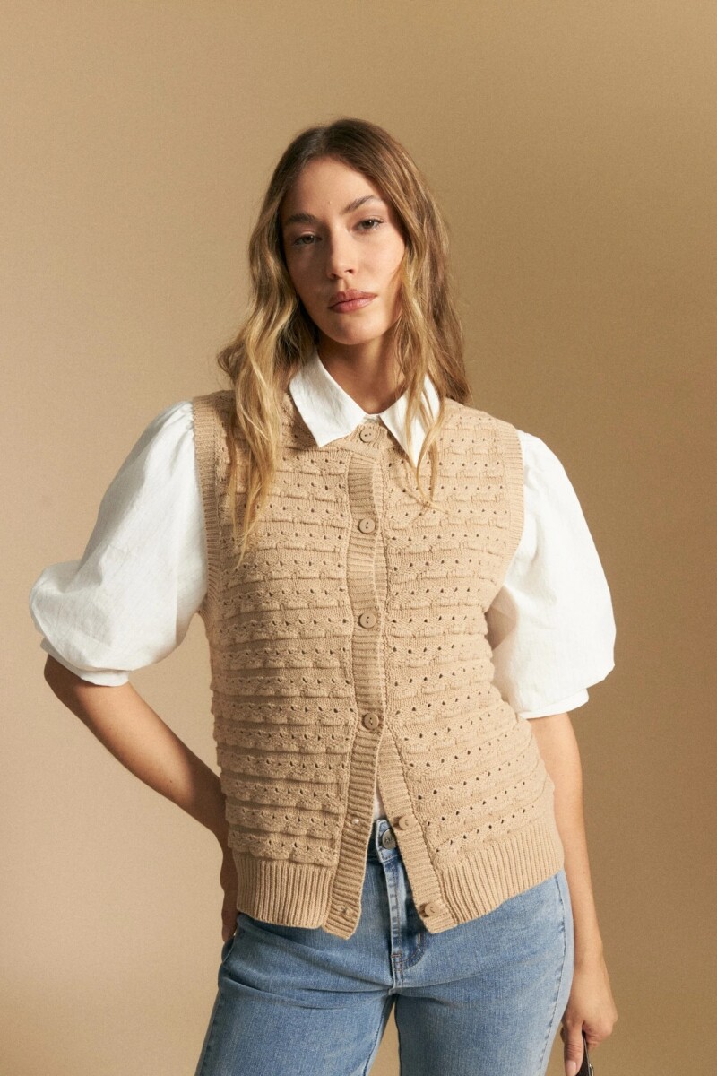 CHALECO ALLIE OBIDOS - BEIGE 