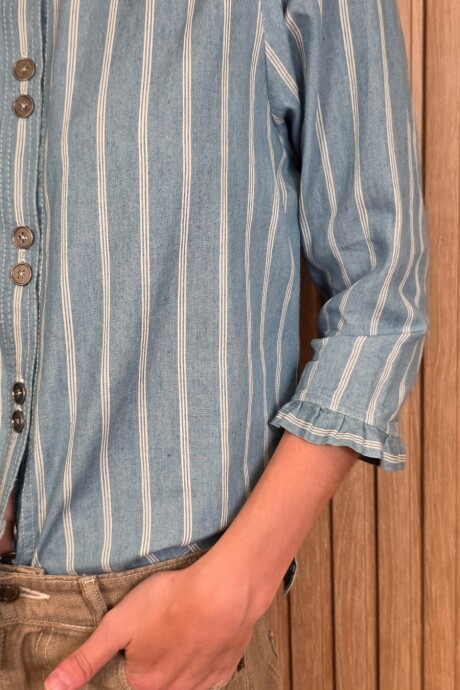 Camisa Carlita Volados Denim Celeste Raya 2