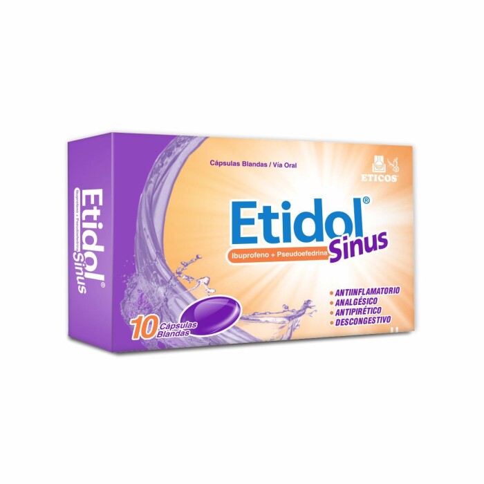 ETIDOL SINUS CJ X 10 CAPS. BLANDAS única