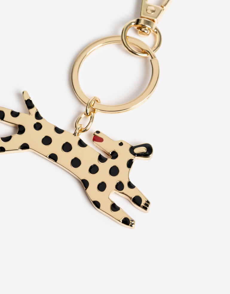 Llavero Metal Llavero Y Bag Charm Perro Dalmata - Combinacion Bicolor