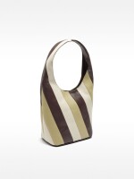 Bolso De Hombro De Rayas amarillo