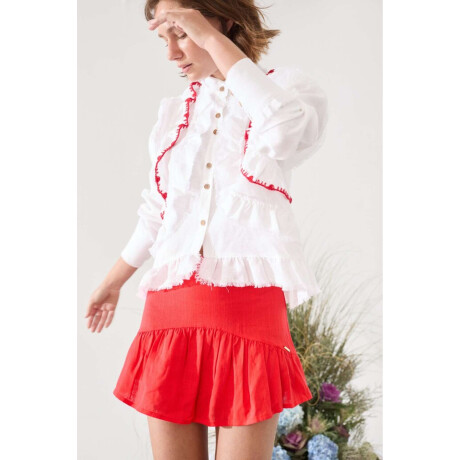 Camisa Vuelo Crochet Blanco