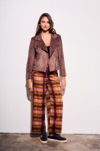 Campera Gamuza Cuero Vegano Chocolate