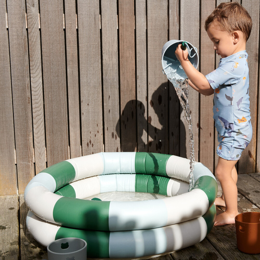 PISCINA REDONDA 2 AROS striped green