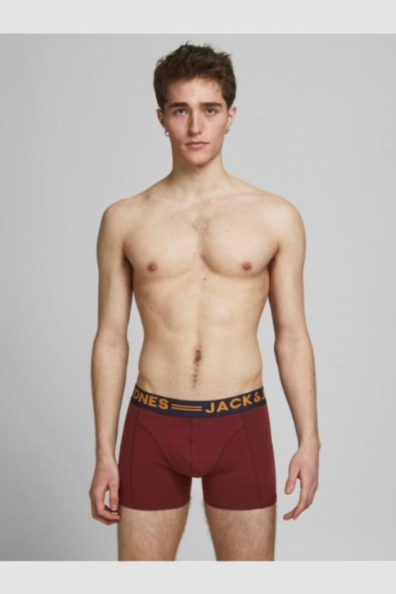 BOXER 3 PACK LICHFIELD Burgundy