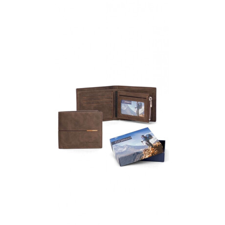 Billetera Van Gogh Topo C/ Guarda Marron