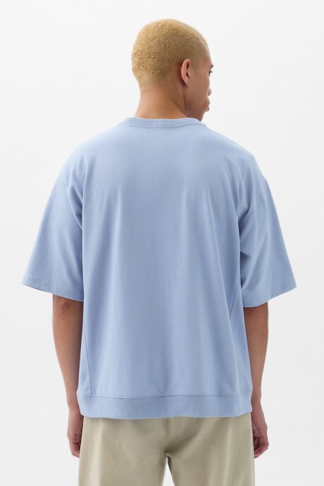 Remera Logo Gap Hombre Distant Blue