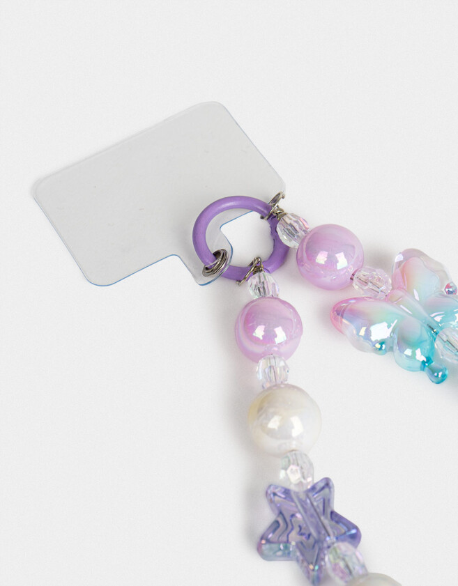 Accesorios De Celular Varios Strap De Mostacillas Para Celular - Violeta Lila