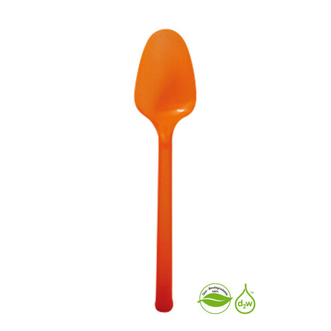 Cuchara Biodegradable x50 Unidades Naranja