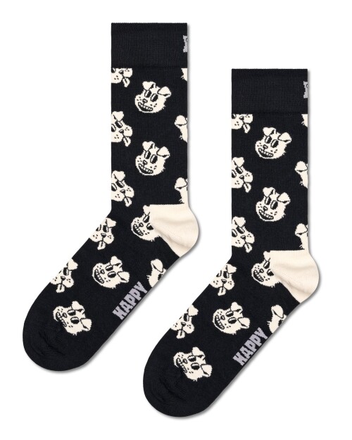 Happy Socks Medias - Black Doggo Crew Happy Socks Medias - Black Doggo Crew