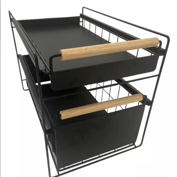 Estante Organizador Bajo Mesada Alacena Cocina 2 Cajones IMBACK Estante Organizador Bajo Mesada Alacena Cocina 2 Cajones IMBACK