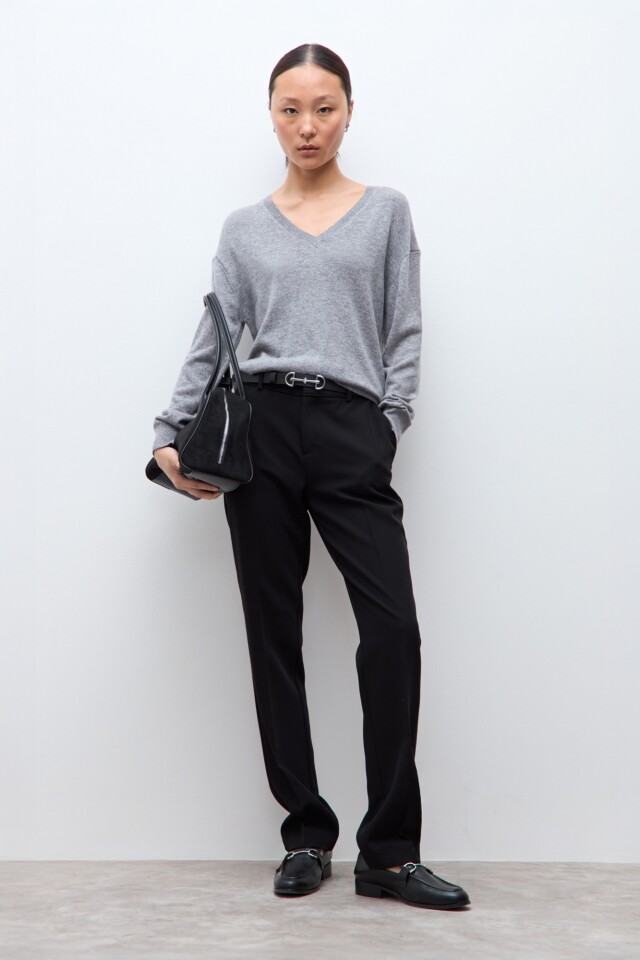 Pantalón recto sastrero negro