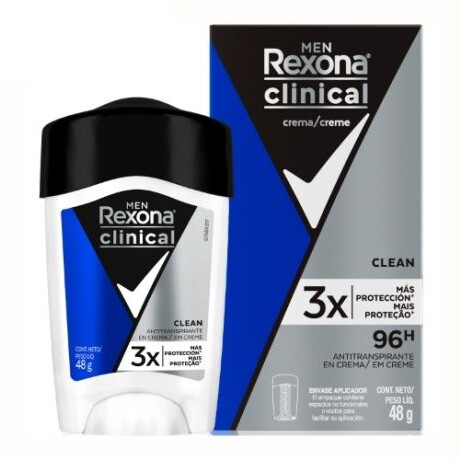 REXONA DESODORANTE CLINICAL EN BARRA MEN CLEAN 48gr REXONA DESODORANTE CLINICAL EN BARRA MEN CLEAN 48gr